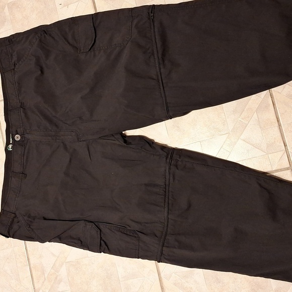 F mens HB solid black loose fit cargo 2 in 1 pants size 54/30 - Picture 1 of 5